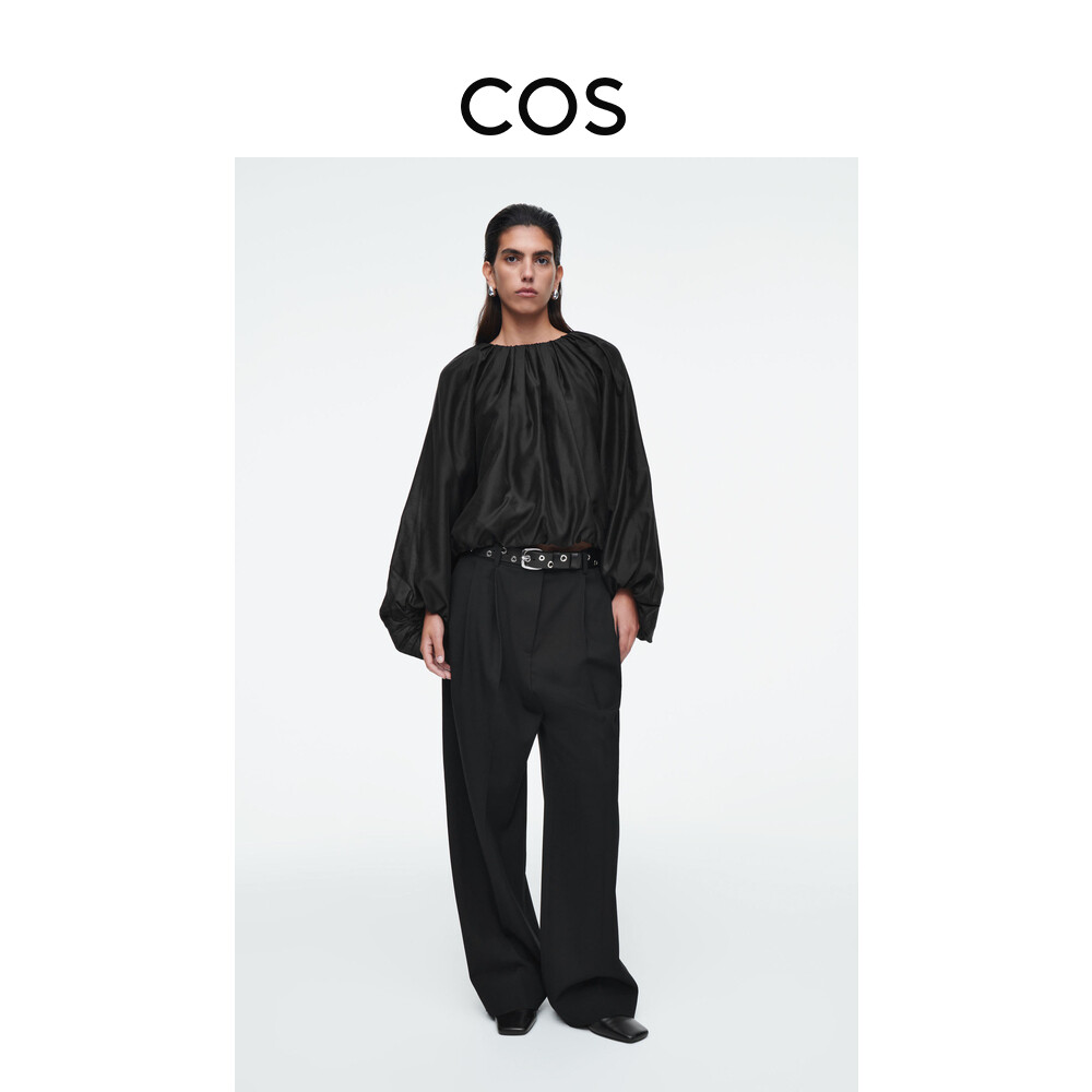 Блузка женская Cos с рукавами-фонариками, черный
Блузка женская Cos с рукавами-фонариками, черный