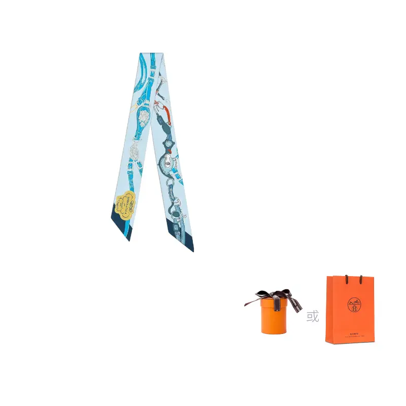 HERMES Шёлковый шарф женский небесно-голубой, Blue
HERMES Шёлковый шарф женский небесно-голубой, Blue