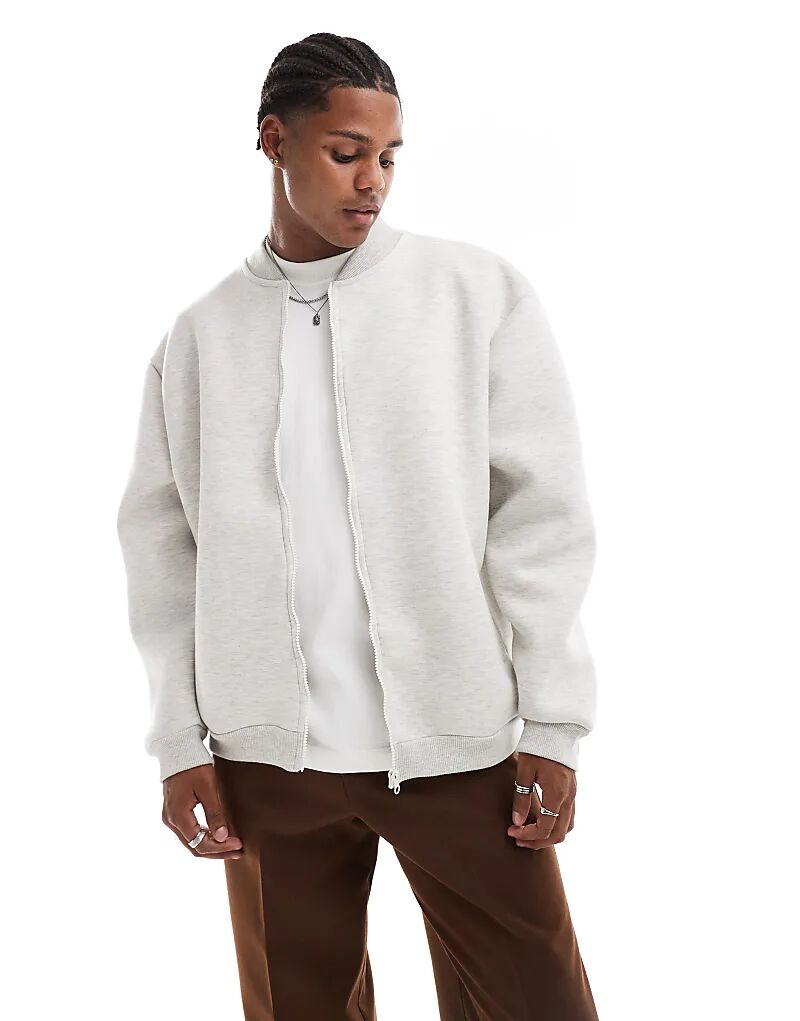 Куртка-бомбер свободного кроя из светло-серого меланжевого цвета ASOS DESIGN, Серый, Куртка-бомбер свободного кроя из светло-серого меланжевого цвета ASOS DESIGN
Куртка-бомбер свободного кроя из светло-серого меланжевого цвета ASOS DESIGN, Серый, Куртка-бомбер свободного кроя из светло-серого меланжевого цвета ASOS DESIGN