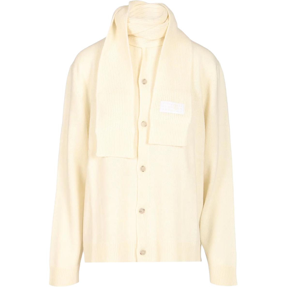Вязаный кардиган MM6 Maison Margiela, белый
Вязаный кардиган MM6 Maison Margiela, белый
