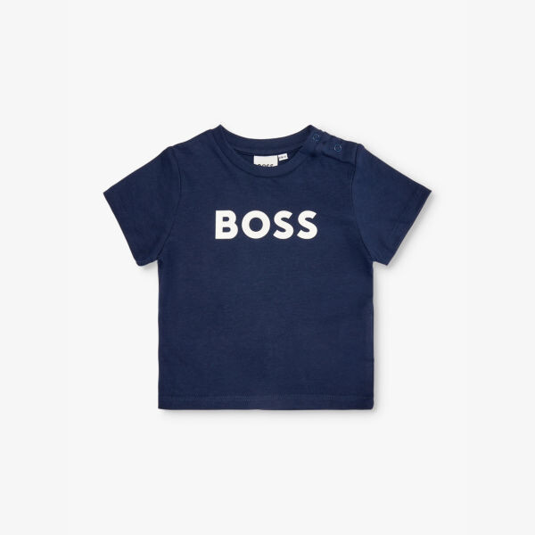 Футболка из хлопкового трикотажа с логотипом и текстом 6 месяцев - 3 года Boss, синий
Футболка из хлопкового трикотажа с логотипом и текстом 6 месяцев - 3 года Boss, синий