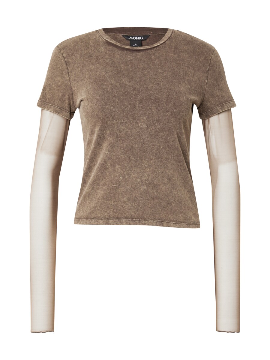 Рубашка Monki, коричневый 
Рубашка Monki, коричневый