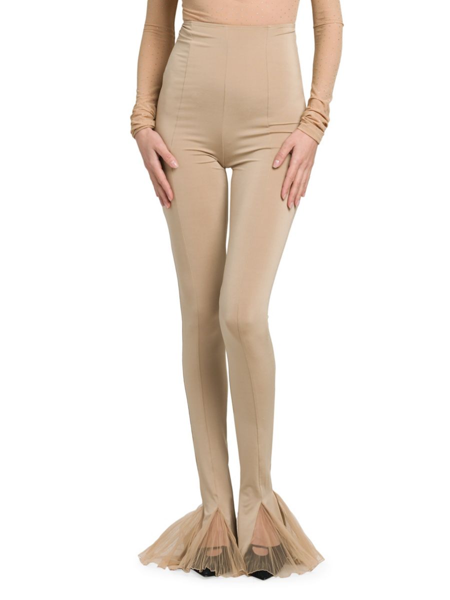 Брюки с высокой талией и вставками из тюля Nensi Dojaka, цвет Cuban Sand
Брюки с высокой талией и вставками из тюля Nensi Dojaka, цвет Cuban Sand