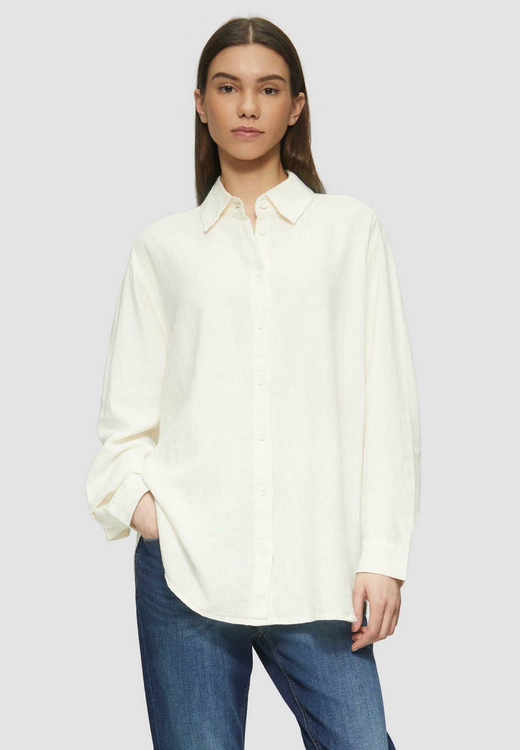 Блузка на пуговицах LANGE AUS MIX QS, молочный
Блузка на пуговицах LANGE AUS MIX QS, молочный
