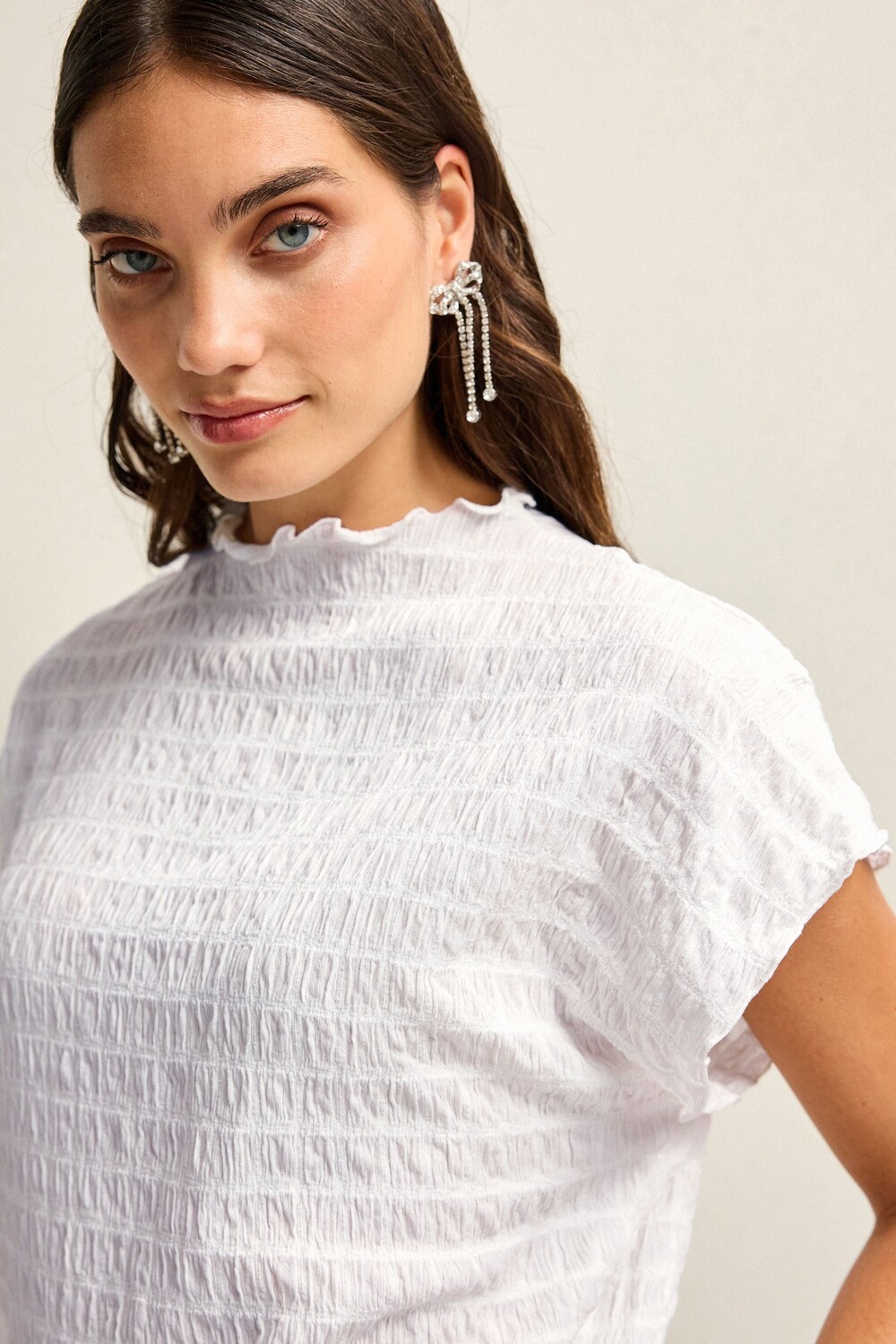 Текстурированная футболка с короткими рукавами Next, белый
Текстурированная футболка с короткими рукавами Next, белый