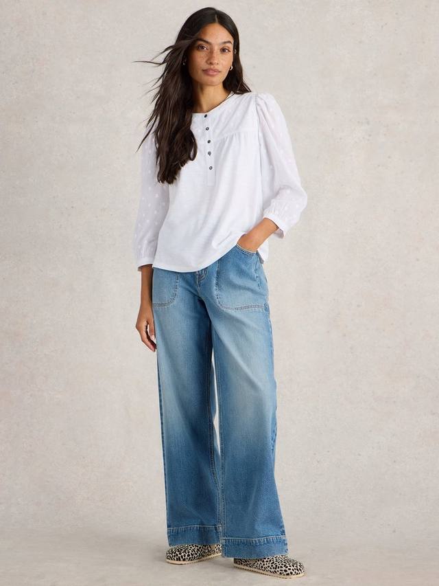 Богатый топ из органического хлопка elise dobby White Stuff, цвет Pale Ivory 
Богатый топ из органического хлопка elise dobby White Stuff, цвет Pale Ivory