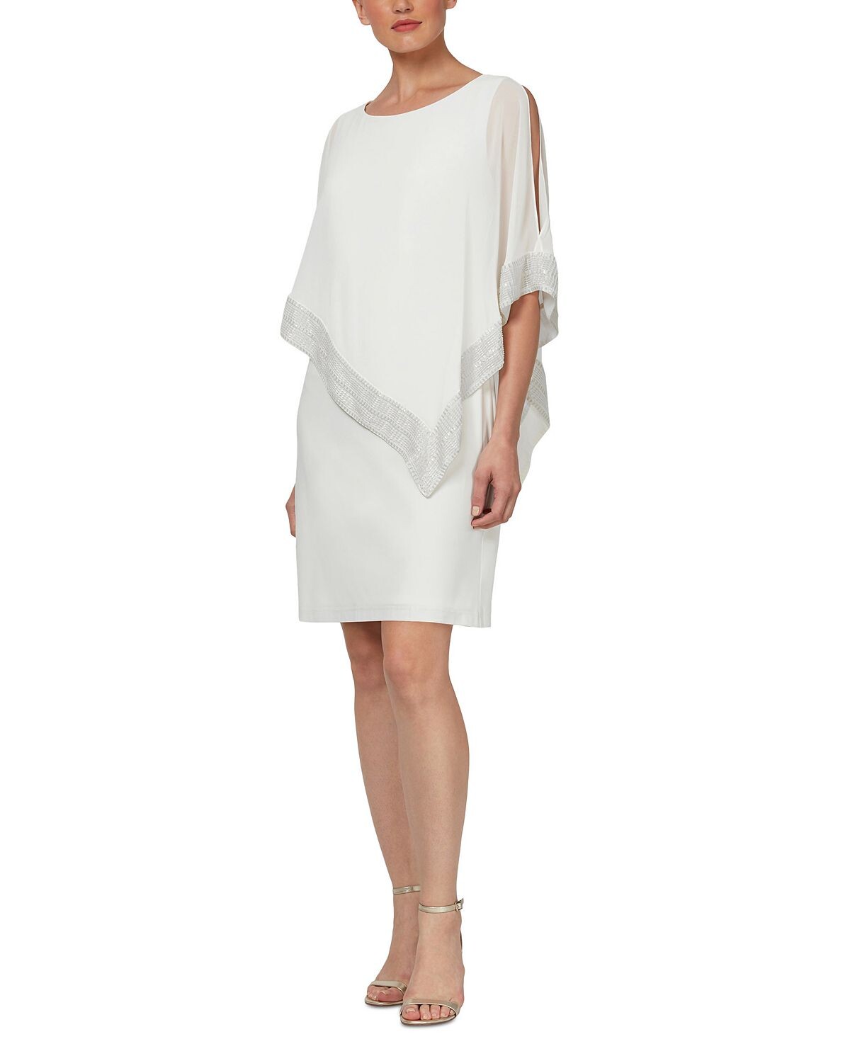 Платье-футляр с накидкой и металлической отделкой SL Fashions, мульти
Платье-футляр с накидкой и металлической отделкой SL Fashions, мульти