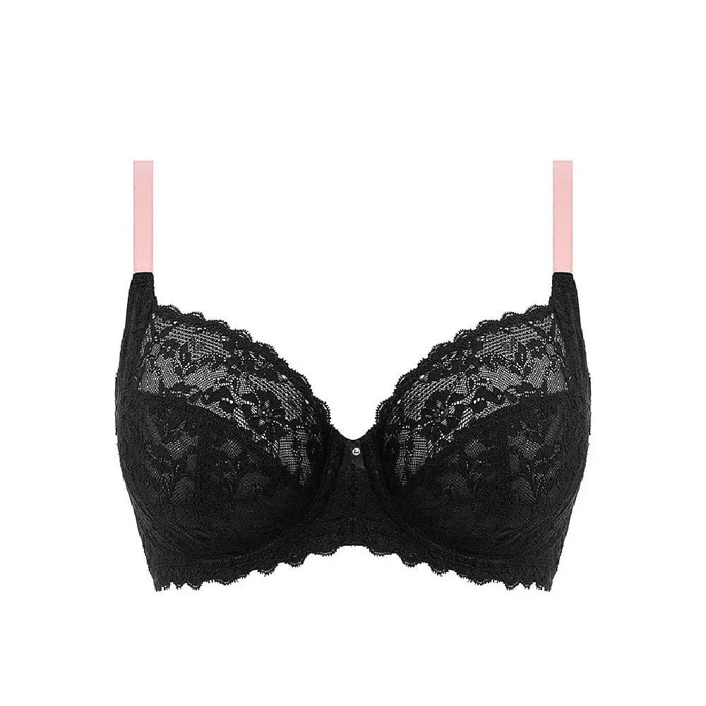 Бюстгальтер на косточках Freya Offbeat Underwire Side Support, черный/розовый 
Бюстгальтер на косточках Freya Offbeat Underwire Side Support, черный/розовый