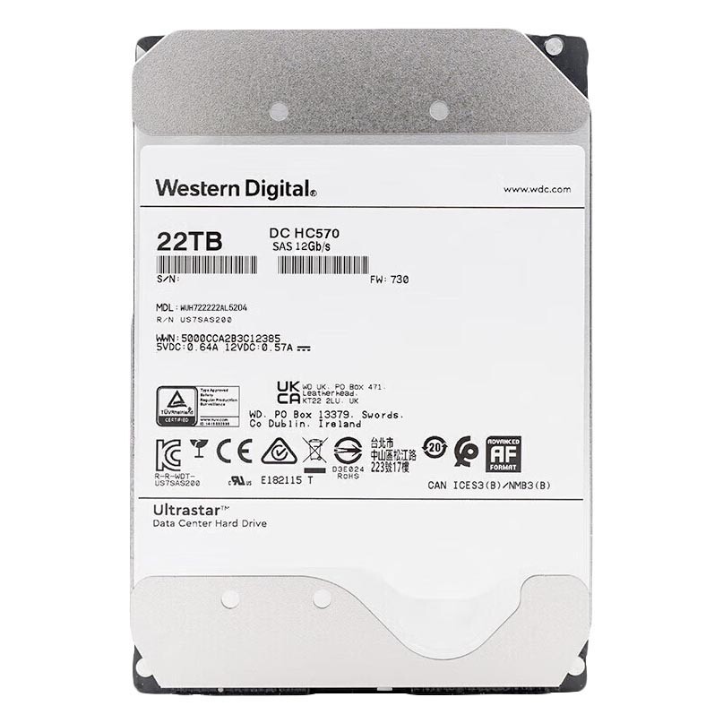 Внутренний жесткий диск Western Digital Ultrastar DC HC570, WUH722222AL5204, 22Тб, Серый, Внутренний жесткий диск Western Digital Ultrastar DC HC570, WUH722222AL5204, 22Тб 
Внутренний жесткий диск Western Digital Ultrastar DC HC570, WUH722222AL5204, 22Тб, Серый, Внутренний жесткий диск Western Digital Ultrastar DC HC570, WUH722222AL5204, 22Тб