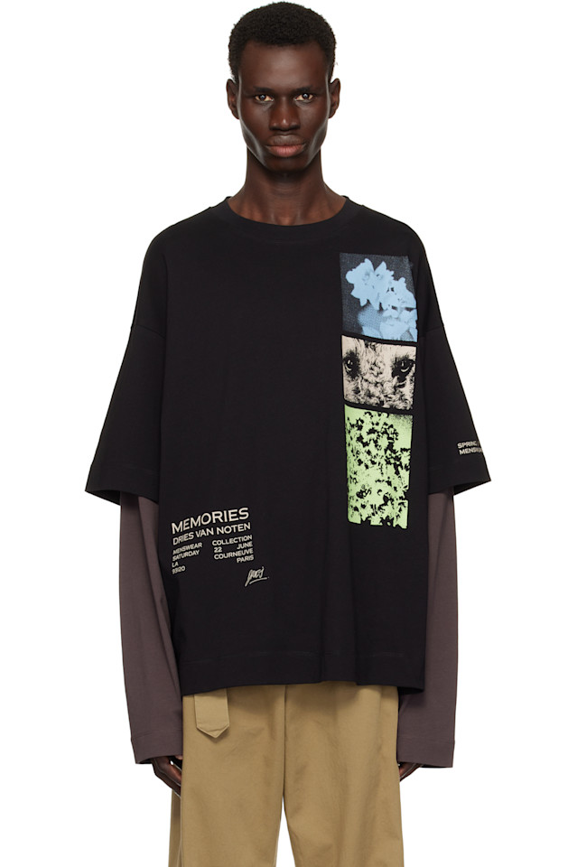 Многослойная футболка Dries Van Noten, черный
Многослойная футболка Dries Van Noten, черный