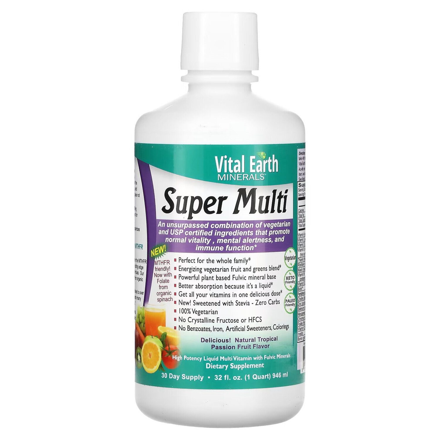 Vital Earth Minerals, Super Multi, мультивитаминная добавка, натуральный вкус тропического мандарина, 946 мл (32 жидк. унции)
Vital Earth Minerals, Super Multi, мультивитаминная добавка, натуральный вкус тропического мандарина, 946 мл (32 жидк. унции)