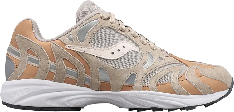 Кроссовки Saucony Grid Azura 2000 Premium Beige Silver, серый 
Кроссовки Saucony Grid Azura 2000 Premium Beige Silver, серый