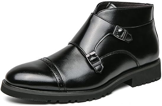 Мужские ботинки Santimon с двойной монковой застежкой, противоскользящие, удобные, стильные, деловые, повседневные, формальные кожаные ботинки до щиколотки с пряжкой, черный
Мужские ботинки Santimon с двойной монковой застежкой, противоскользящие, удобные, стильные, деловые, повседневные, формальные кожаные ботинки до щиколотки с пряжкой, черный