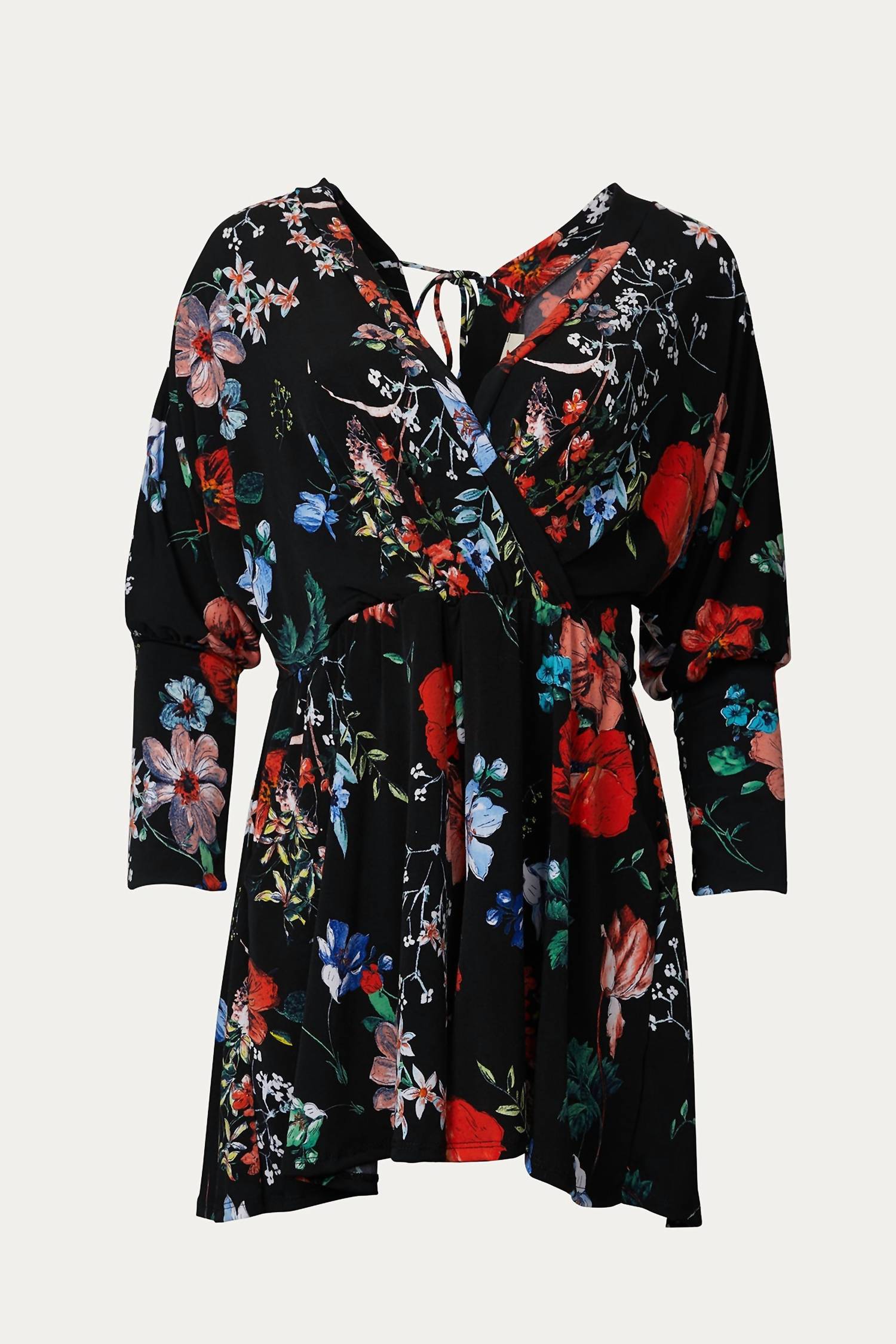 Черный цветочный комбинезон с запахом из стрейч-джерси BLUE LEOPARD
Черный цветочный комбинезон с запахом из стрейч-джерси BLUE LEOPARD