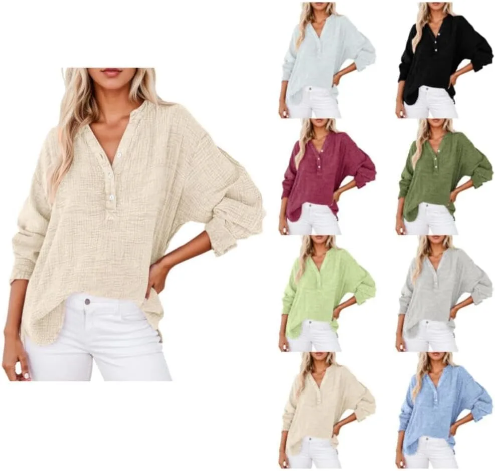 Женская рубашка FMCHICO с длинными рукавами и V-образным вырезом
Женская рубашка FMCHICO с длинными рукавами и V-образным вырезом