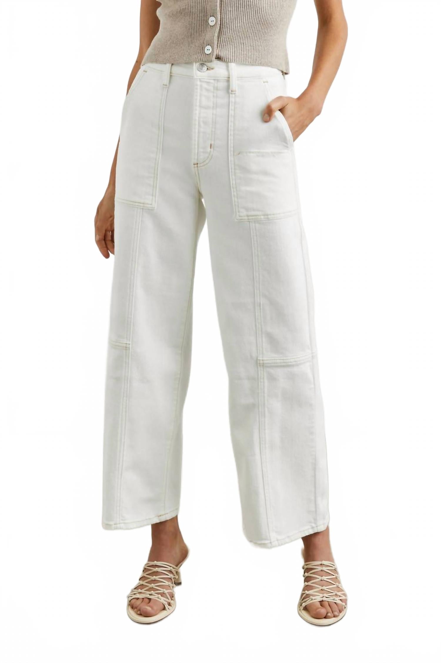 Rails Укороченные брюки Getty в винтажном цвете экрю с контрастной строчкой
Rails Укороченные брюки Getty в винтажном цвете экрю с контрастной строчкой