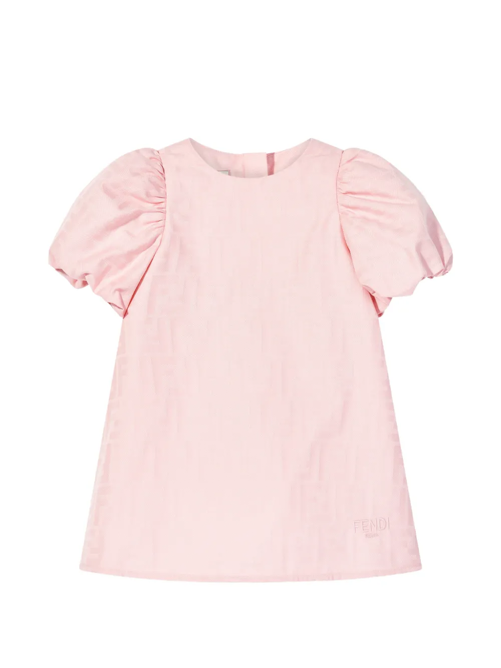 Платье с монограммой и рукавами буф Fendi Kids, розовый
Платье с монограммой и рукавами буф Fendi Kids, розовый