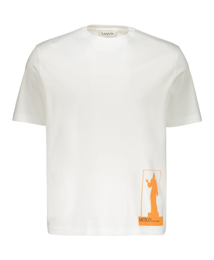 Хлопковая футболка с логотипом Lanvin, белый
Хлопковая футболка с логотипом Lanvin, белый
