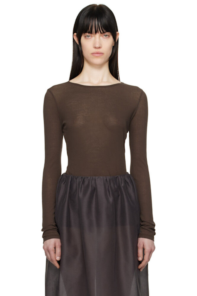 Коричневая круглая футболка AMOMENTO
Коричневая круглая футболка AMOMENTO