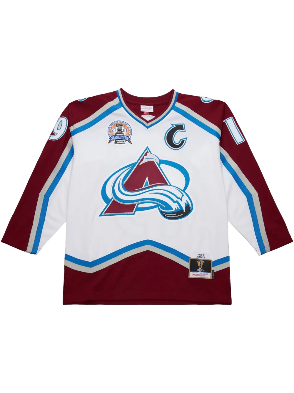 Топ 2000/01 Joe Sakic Colorado Avalanche Power Play White Mitchell & Ness, белый 
Топ 2000/01 Joe Sakic Colorado Avalanche Power Play White Mitchell & Ness, белый