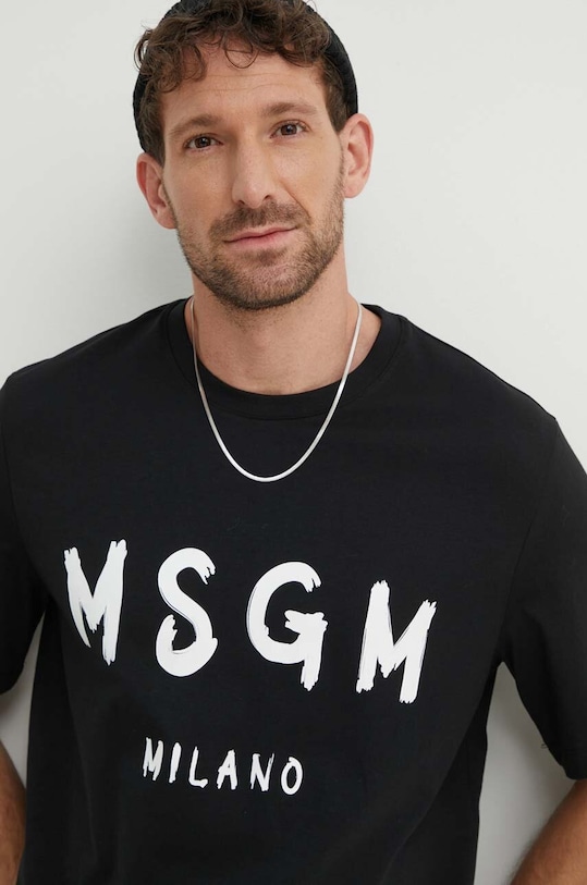 Хлопковая футболка Msgm, черный
Хлопковая футболка Msgm, черный