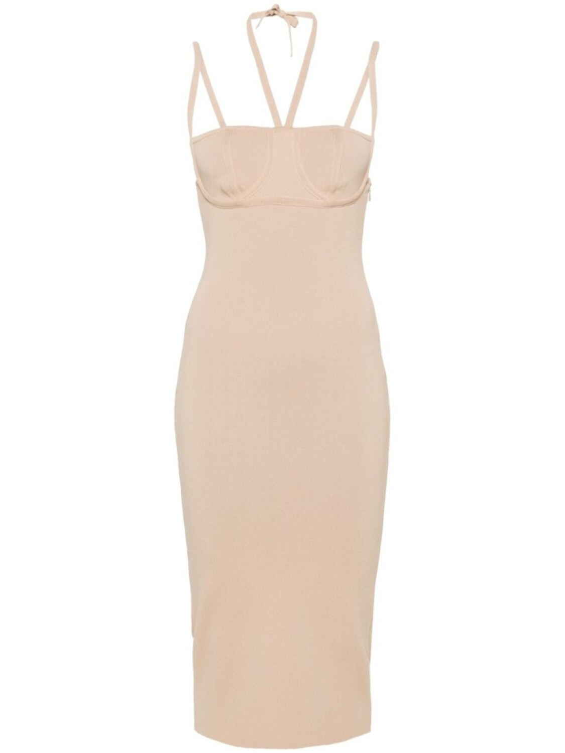 ANDREĀDAMO платье миди с халтернеем в рубчик, серый
ANDREĀDAMO платье миди с халтернеем в рубчик, серый