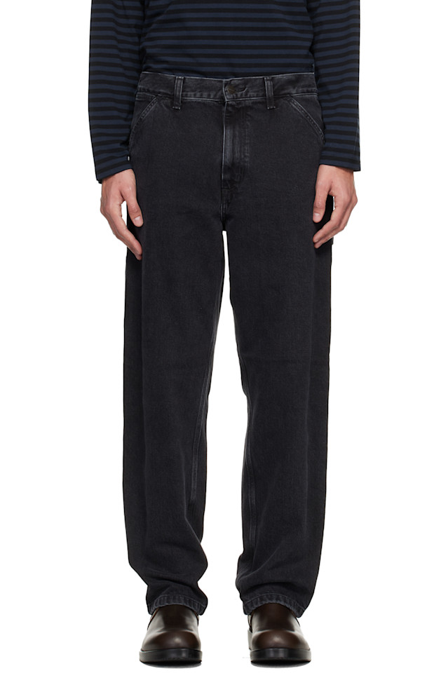 Carhartt Work In Progress Черные джинсы с одним коленом
Carhartt Work In Progress Черные джинсы с одним коленом