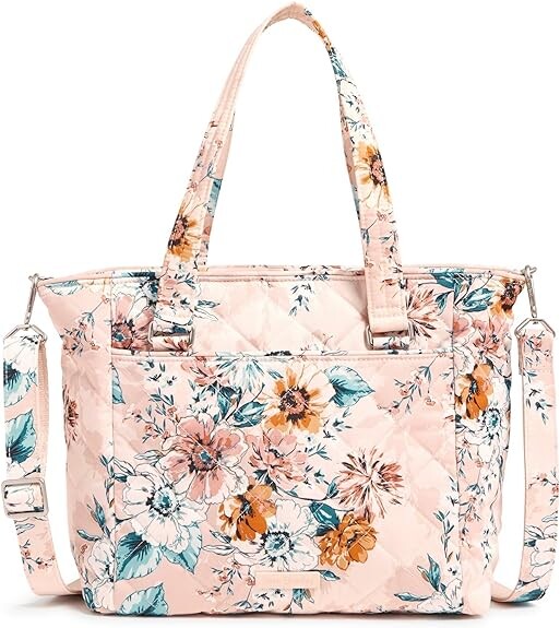 Сумка-саквояж на плечо Vera Bradley Performance из твила, букет цветов персика 
Сумка-саквояж на плечо Vera Bradley Performance из твила, букет цветов персика
