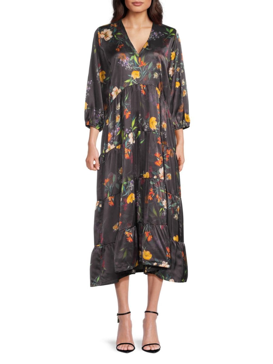 Платье миди из шелка с цветочным принтом и рукавами-епископами Johnny Was, цвет Black Multicolor
Платье миди из шелка с цветочным принтом и рукавами-епископами Johnny Was, цвет Black Multicolor