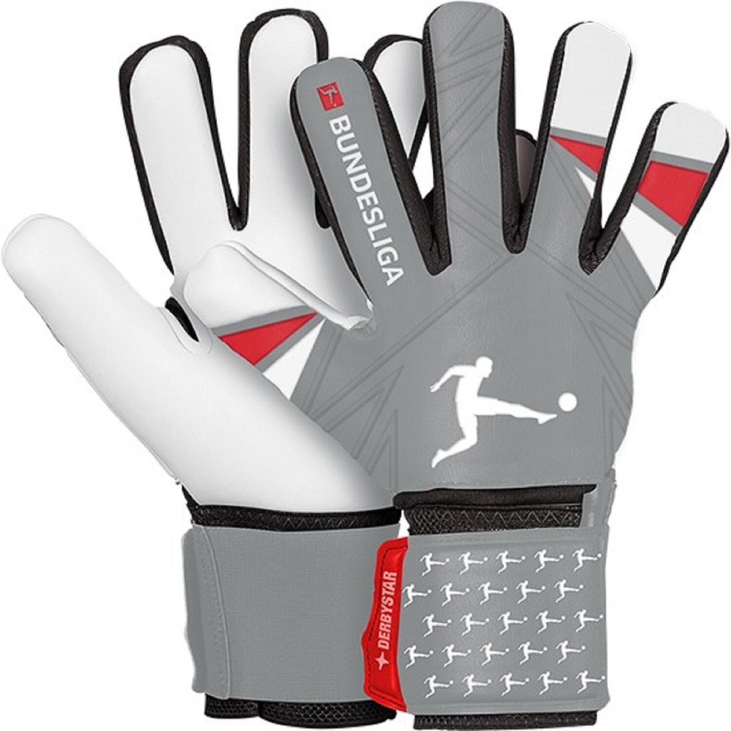Футбольные вратарские женские/мужские перчатки Derbystar Goalie V22 Bundesliga, серый/красный
Футбольные вратарские женские/мужские перчатки Derbystar Goalie V22 Bundesliga, серый/красный
