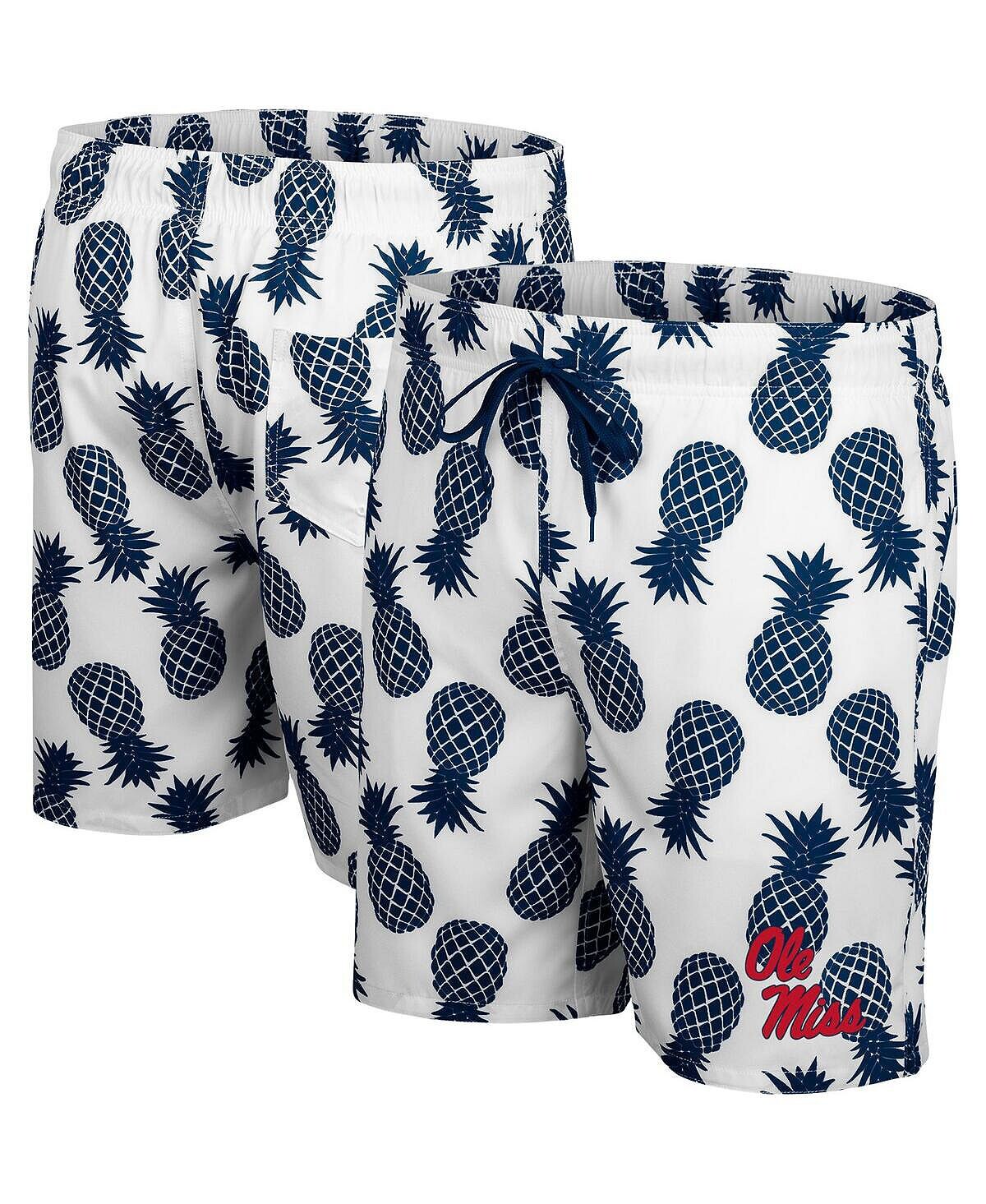 Мужские белые, темно-синие плавательные шорты ole miss rebels с ананасом Colosseum, мульти
Мужские белые, темно-синие плавательные шорты ole miss rebels с ананасом Colosseum, мульти