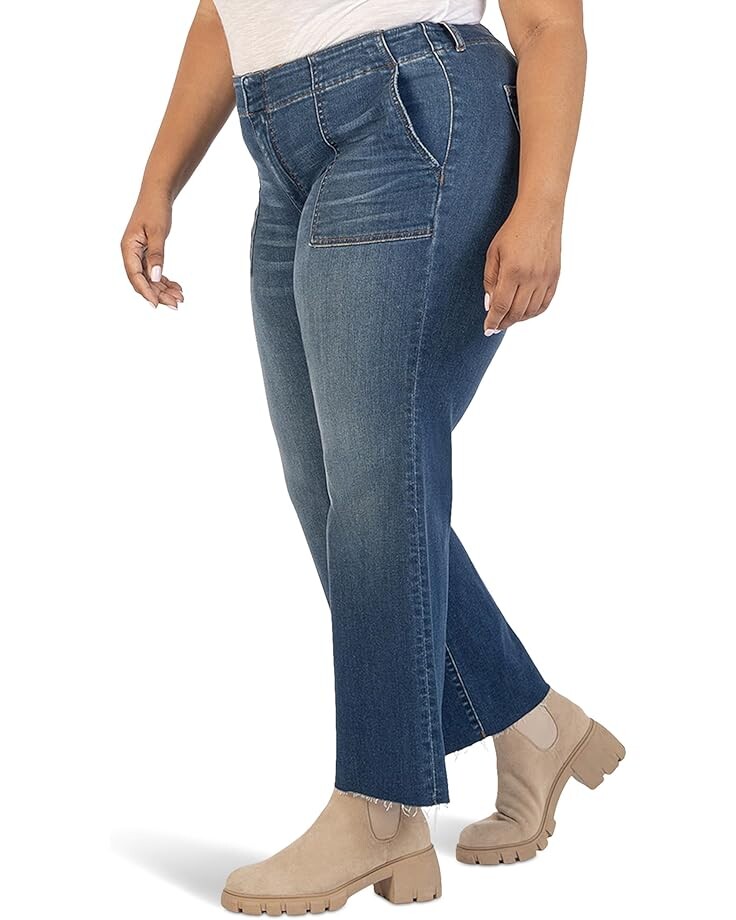 Джинсы KUT from the Kloth Plus Size Meg High-Rise Fab Ab Wide Leg Raw Hem Pork Chop Pocket in Enchant, цвет Enchant
Джинсы KUT from the Kloth Plus Size Meg High-Rise Fab Ab Wide Leg Raw Hem Pork Chop Pocket in Enchant, цвет Enchant
