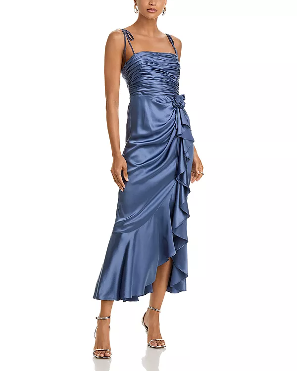 Шелковое платье Миреи с оборками Cinq À Sept, синий
Шелковое платье Миреи с оборками Cinq À Sept, синий