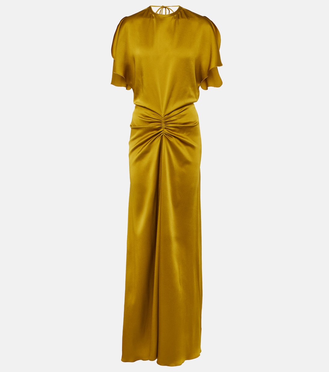 Платье из атласа со сборками Victoria Beckham, Harvest Gold
Платье из атласа со сборками Victoria Beckham, Harvest Gold