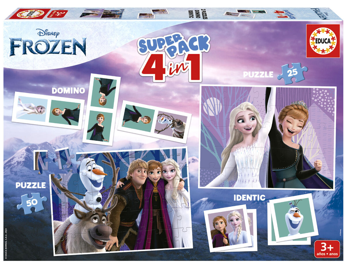 Educa, Пазл Frozen (Супернабор 4 в 1), 25/50 шт.
Educa, Пазл Frozen (Супернабор 4 в 1), 25/50 шт.