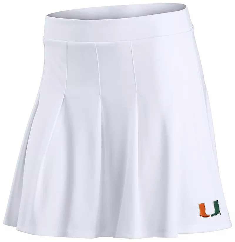 Женская белая базовая юбка NCAA Miami Hurricanes Fanatics 
Женская белая базовая юбка NCAA Miami Hurricanes Fanatics