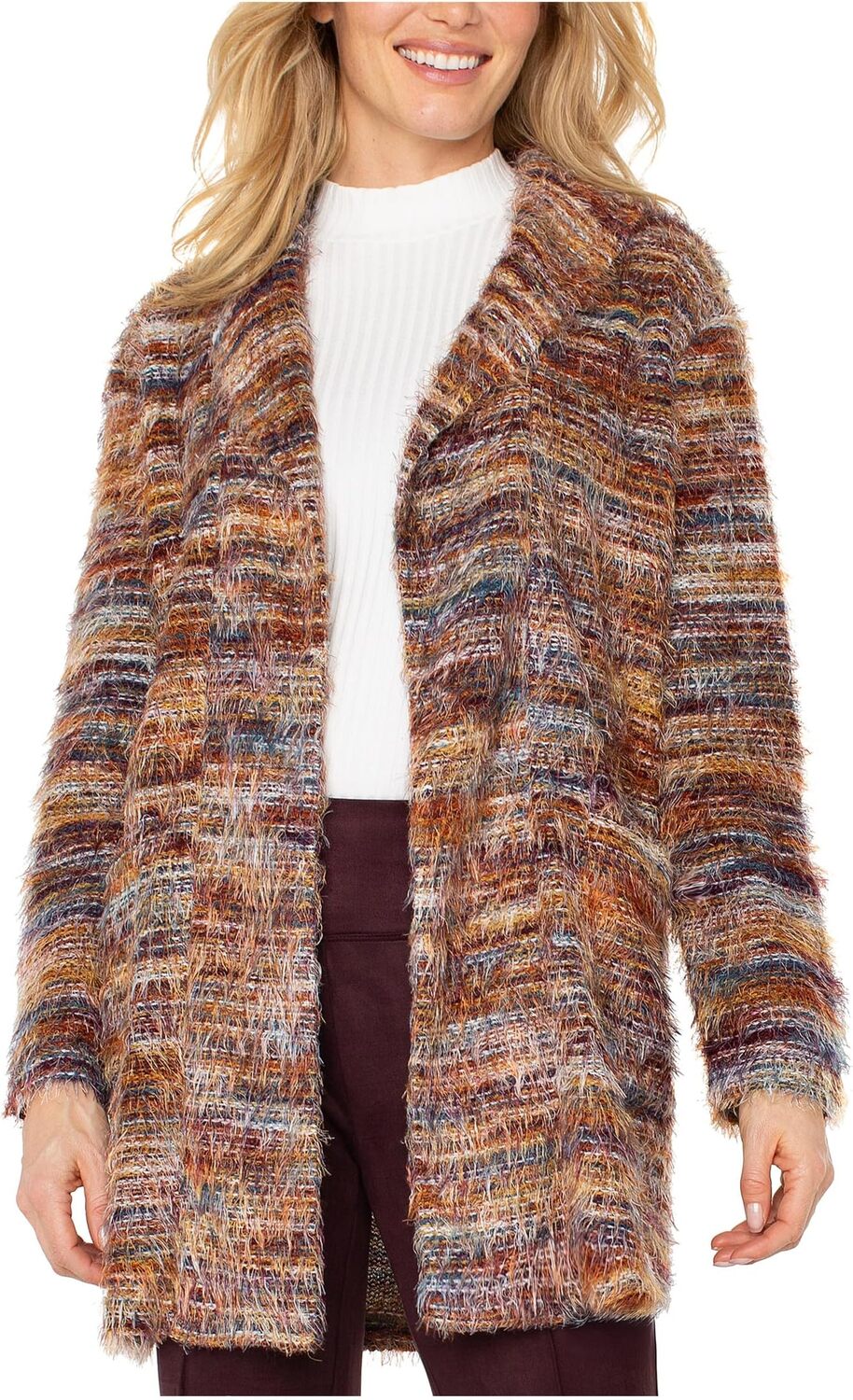 Свитер Liverpool Los Angeles Women's Long Sleeve Open Front Cardigan, Multi Feathered Knit
Свитер Liverpool Los Angeles Women's Long Sleeve Open Front Cardigan, Multi Feathered Knit