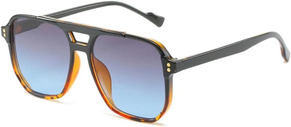 Модные солнцезащитные очки с двойной перемычкой для женщин, ретро-стиль, с заклепками, защита от УФ-излучения UV400, градиентные солнцезащитные очки для мужчин TYUVIVO, Black Grey Blue
Модные солнцезащитные очки с двойной перемычкой для женщин, ретро-стиль, с заклепками, защита от УФ-излучения UV400, градиентные солнцезащитные очки для мужчин TYUVIVO, Black Grey Blue