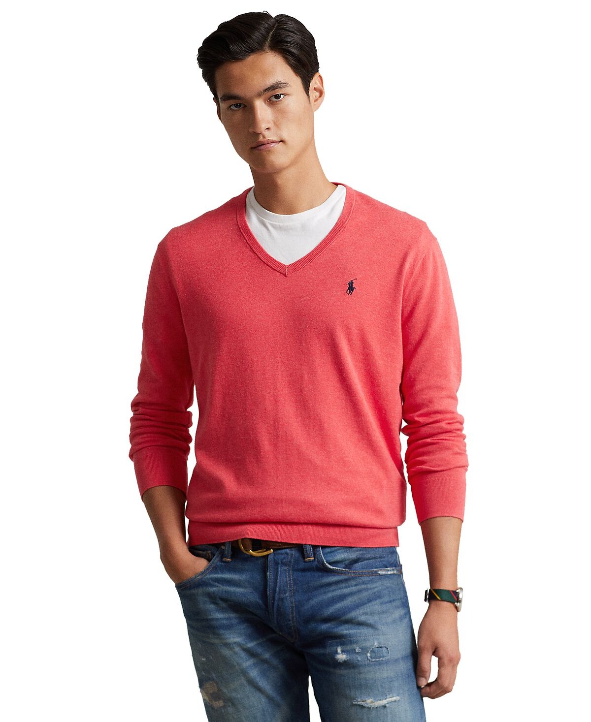 Мужской хлопковый свитер с v-образным вырезом Polo Ralph Lauren, мульти
Мужской хлопковый свитер с v-образным вырезом Polo Ralph Lauren, мульти