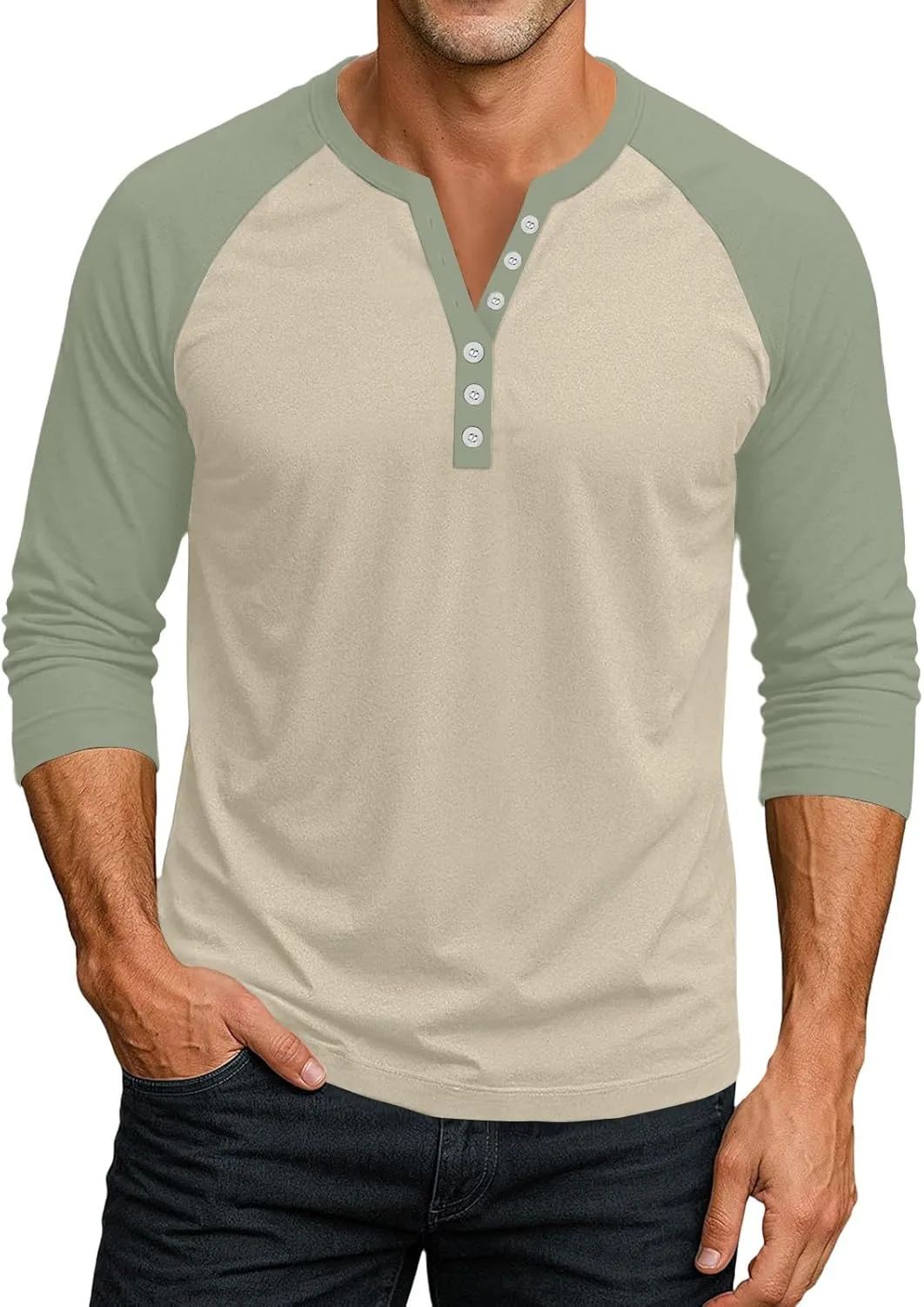 Бейсбольная рубашка raglan с рукавом 3/4 для мужчин big and tall BEIBEINOYA
Бейсбольная рубашка raglan с рукавом 3/4 для мужчин big and tall BEIBEINOYA