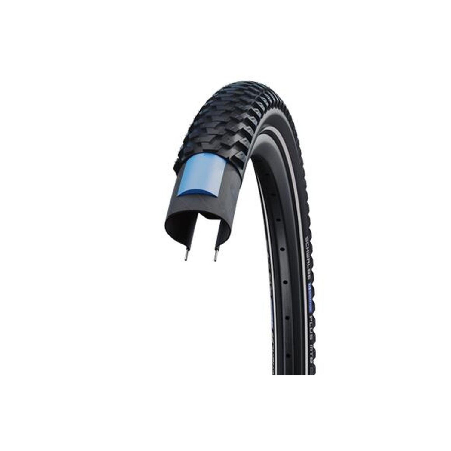 Каркасная покрышка Marathon Plus MTB — 27,5x2,10 дюйма — со светоотражающими полосами SCHWALBE, черное серебро
Каркасная покрышка Marathon Plus MTB — 27,5x2,10 дюйма — со светоотражающими полосами SCHWALBE, черное серебро
