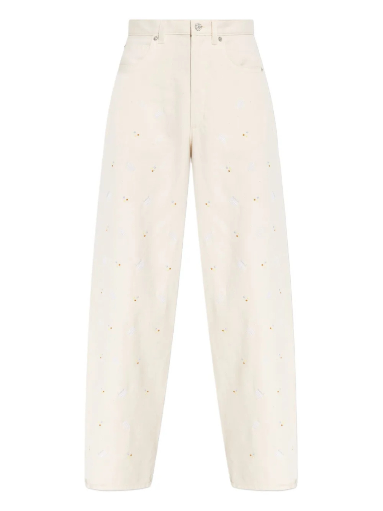 Вышитые джинсы широкого кроя Marni, белый
Вышитые джинсы широкого кроя Marni, белый