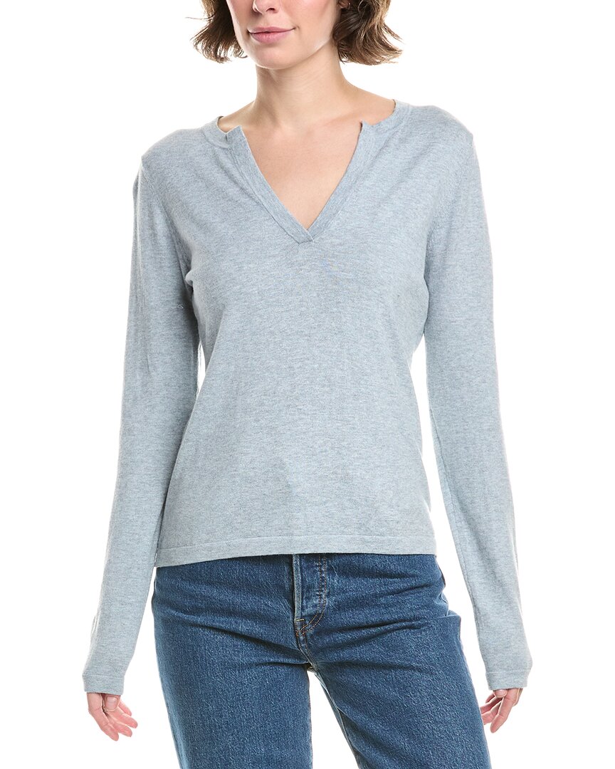 Форте Кашемир Сплит Нек Кашемир-Бленд Свитер Forte Cashmere, зеленый 
Форте Кашемир Сплит Нек Кашемир-Бленд Свитер Forte Cashmere, зеленый