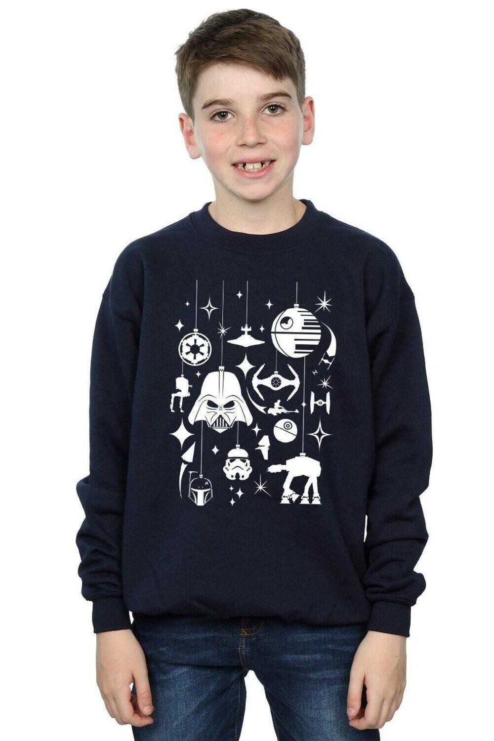 Толстовка с рождественскими украшениями Star Wars, темно-синий
Толстовка с рождественскими украшениями Star Wars, темно-синий