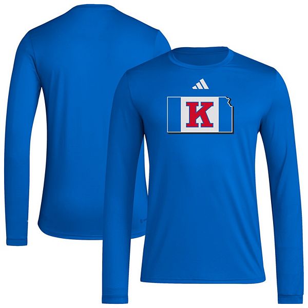 Мужская баскетбольная футболка с длинным рукавом Kansas Jayhawks Adidas
Мужская баскетбольная футболка с длинным рукавом Kansas Jayhawks Adidas