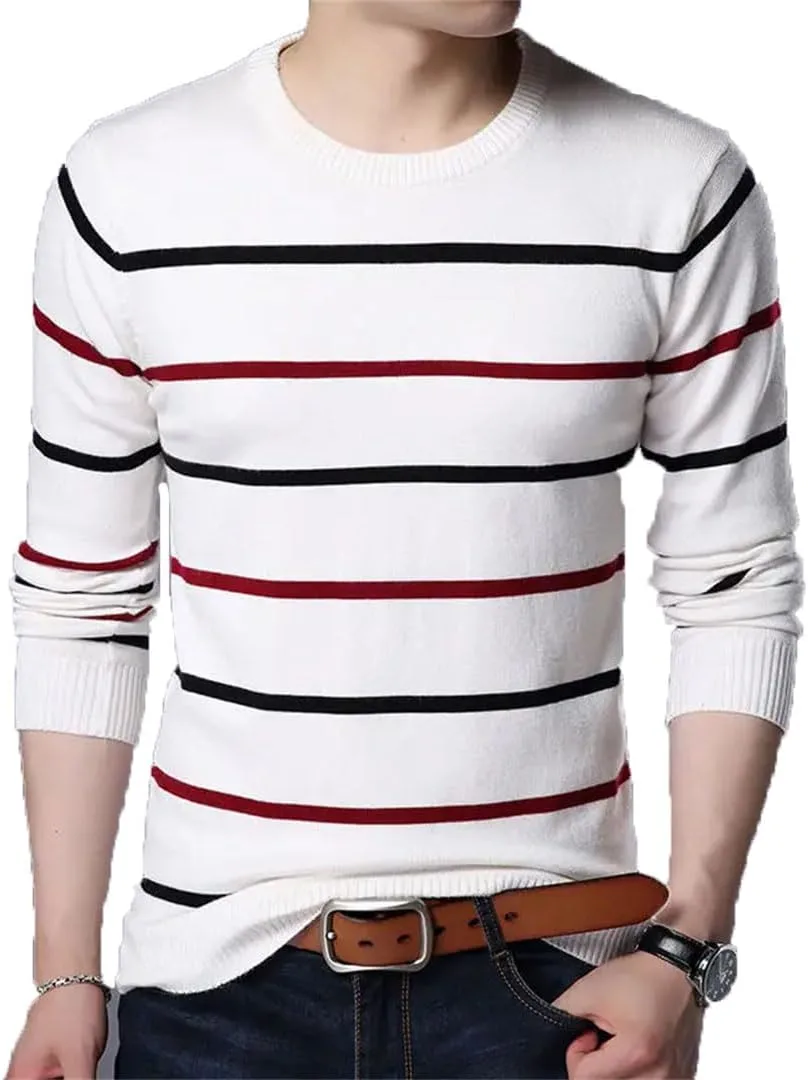 Мужской свитер Slim Fit в полоску
Мужской свитер Slim Fit в полоску