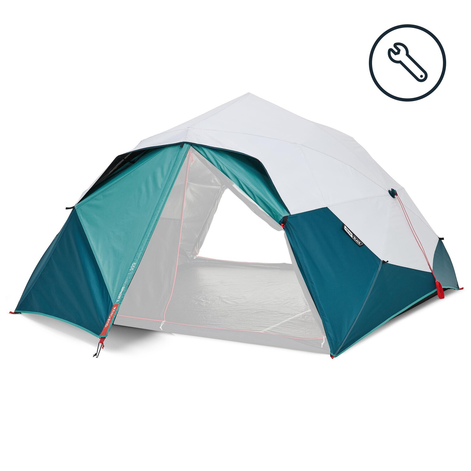 Тент Quechua для трехместной палатки, белый-бирюзовый
Тент Quechua для трехместной палатки, белый-бирюзовый