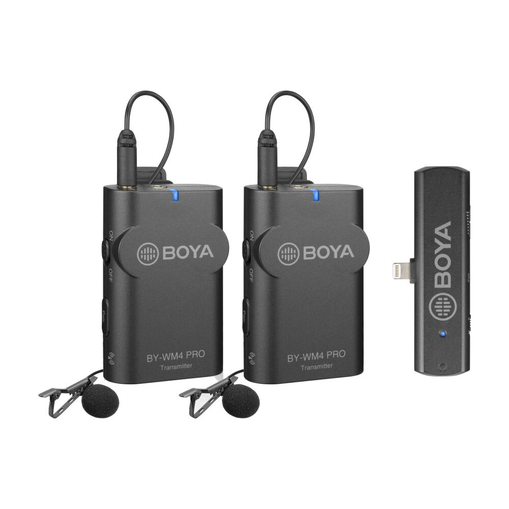 Беспроводная микрофонная система BOYA BY-WM4 Pro-K4, 2.4 ГГц, двухканальная, черный
Беспроводная микрофонная система BOYA BY-WM4 Pro-K4, 2.4 ГГц, двухканальная, черный