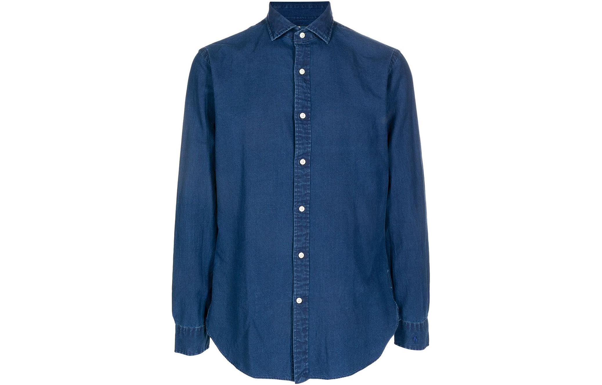 Polo Ralph Lauren Мужская синяя рубашка SS22
Polo Ralph Lauren Мужская синяя рубашка SS22