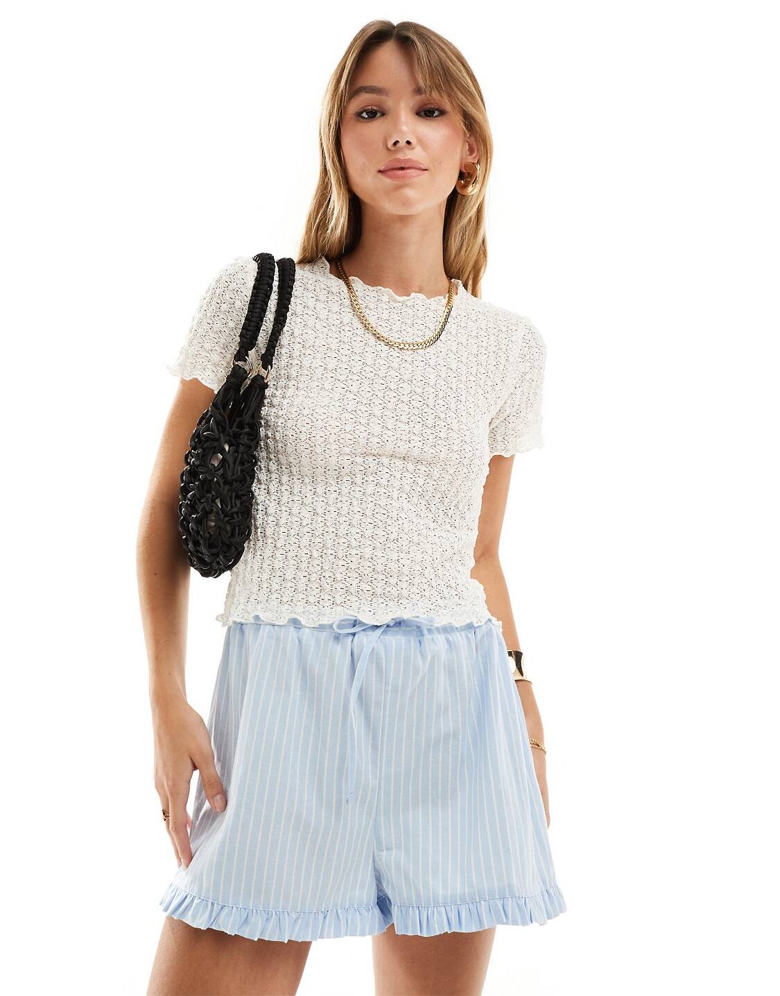 Топ Vero Moda Aware Textured, белый 
Топ Vero Moda Aware Textured, белый